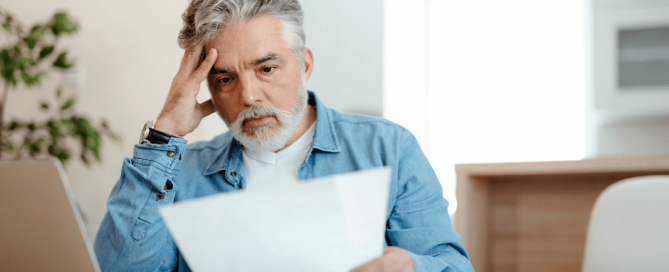 Man stressed over high energy bills